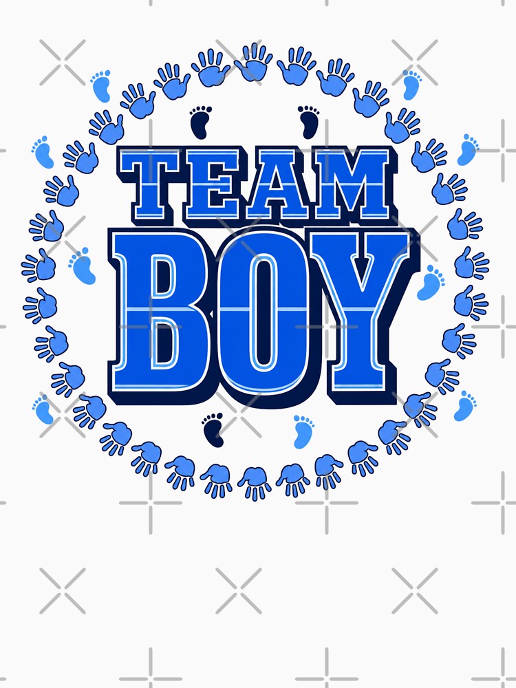 Team Boy Gender Reveal Baby Shower Party by freshwear design