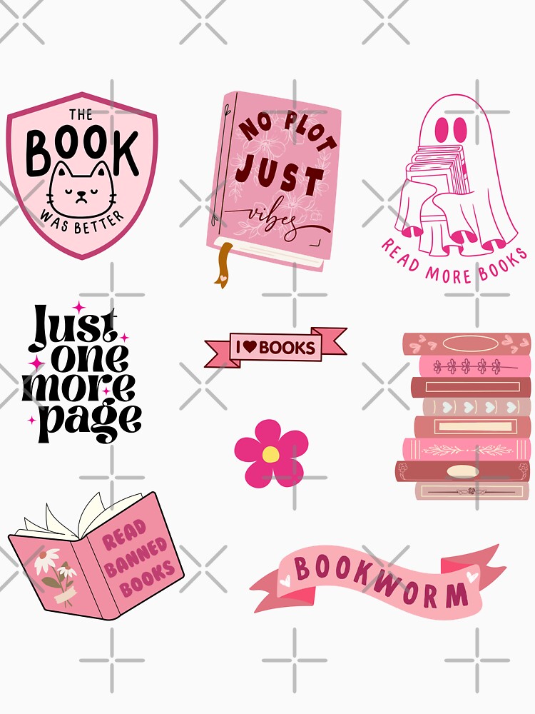 Pink Bookish Pack by Neadoodles