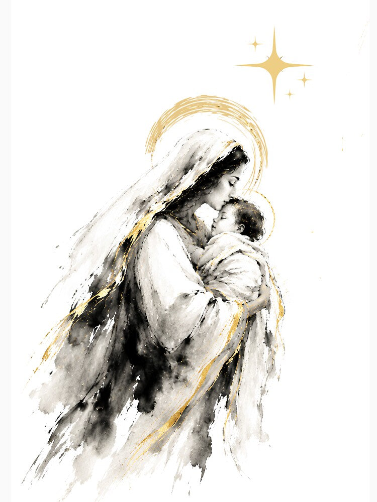 The Nativity — Mary and infant Jesus by Phos Creatives