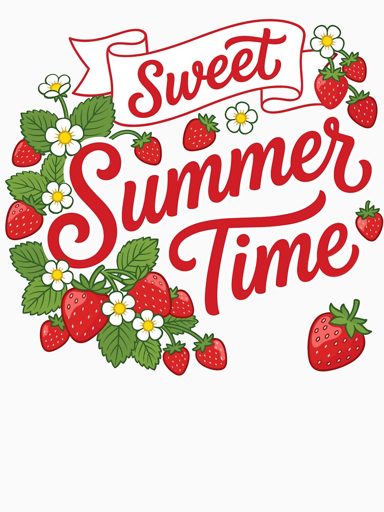 Retro Strawberry Summer Time Kids Girls by KroghDs