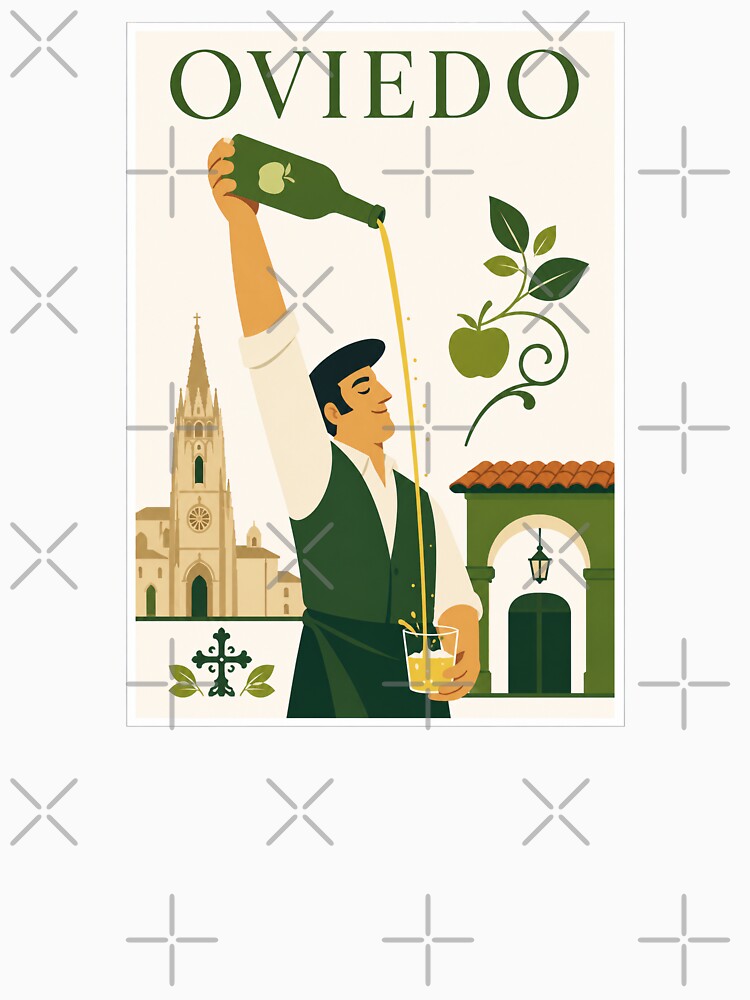 Oviedo Asturian Cider Travel Poster by Beyond Destinations
