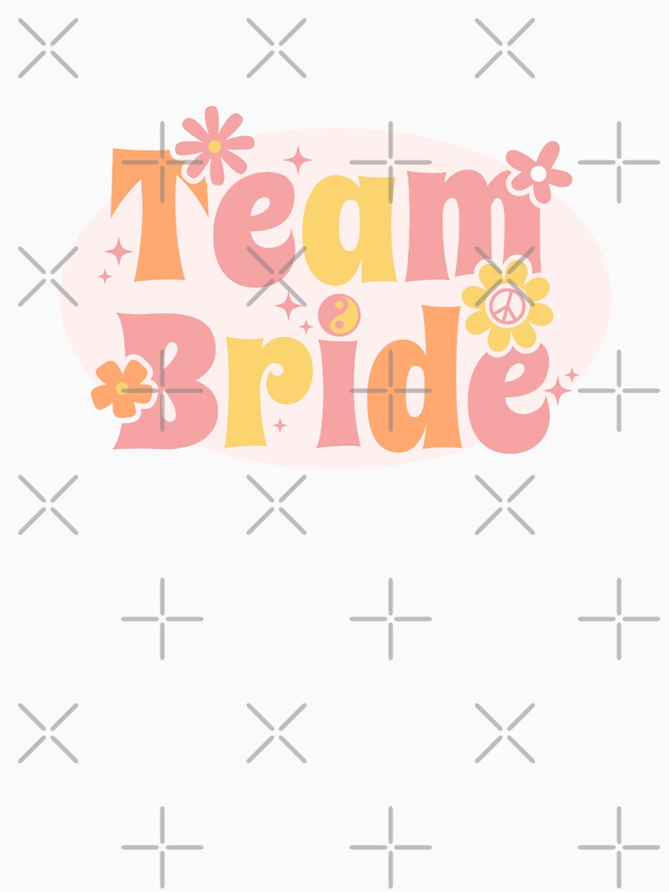 Team Bride - Pink Groovy Hippy Bachelorette by dottiedigitals