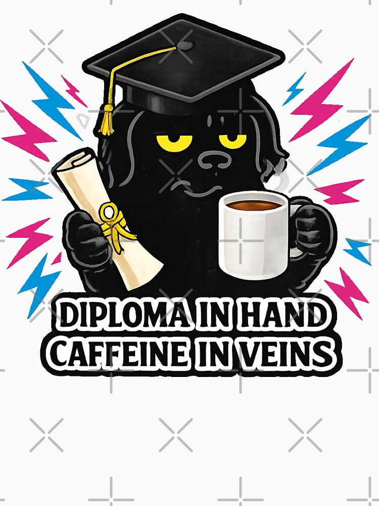 Graduation Diploma in Hand, Caffeine in Veins by clintang