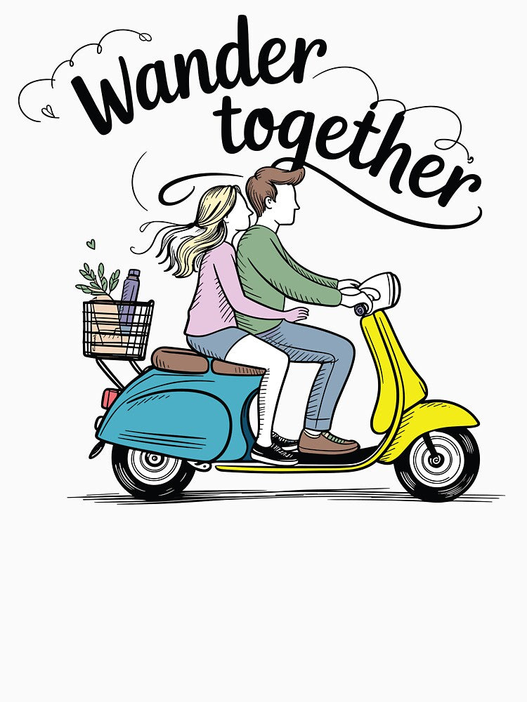 Wander Together Romantic Scooter Ride by PrintMastery
