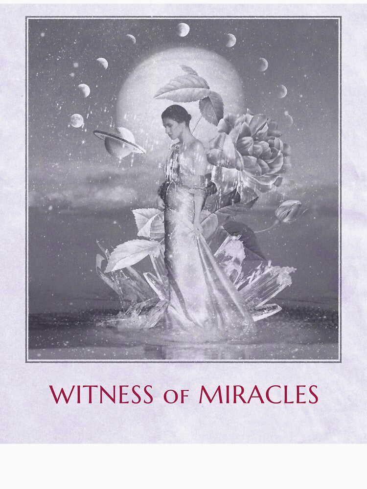 Witness of Miracles – Faith Inspired Christian Quote T-Shirt | Inspirational Religious Gift | Spiritual Believer Shirt by Gerontar