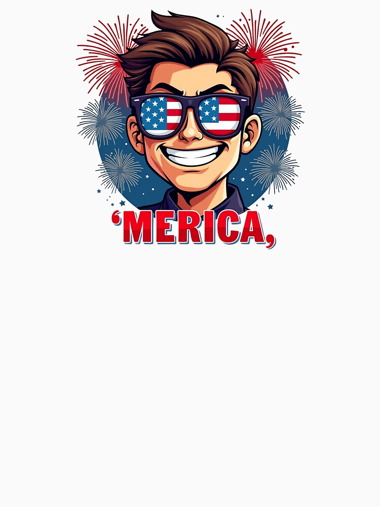 Merica Patriotic Shirt – Funny 4th of July USA Pride T-Shirt by SNW-Collective