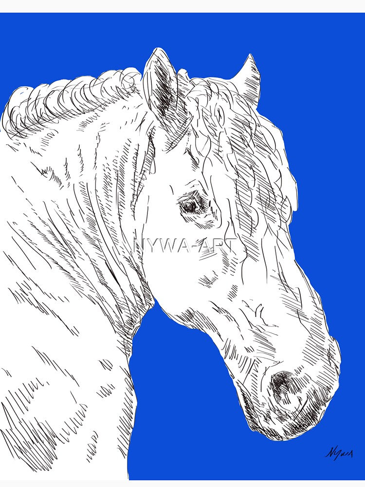 Horse blue by NYWA-ART