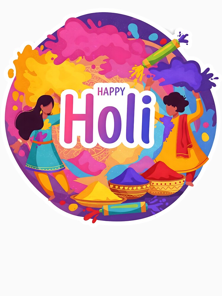 Color Splash Holi Sticker – Vibrant & Playful Festival Design by InevitableAum