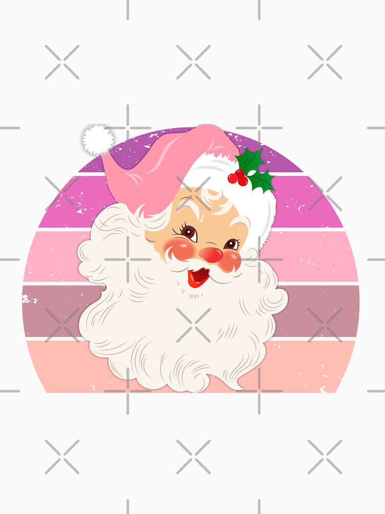 Retro Vintage Pink Santa Claus by IM Hunter