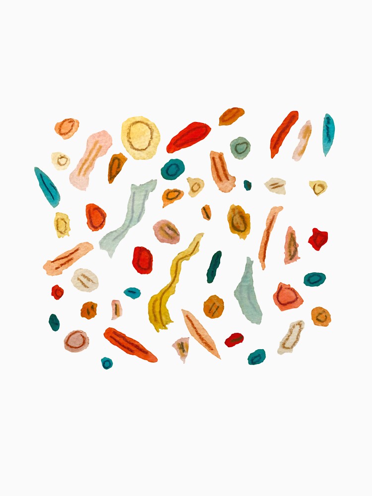 Copy of Confetti red blue green textured birth watercolor by Yana Mustafina | Boho Soulful Designs