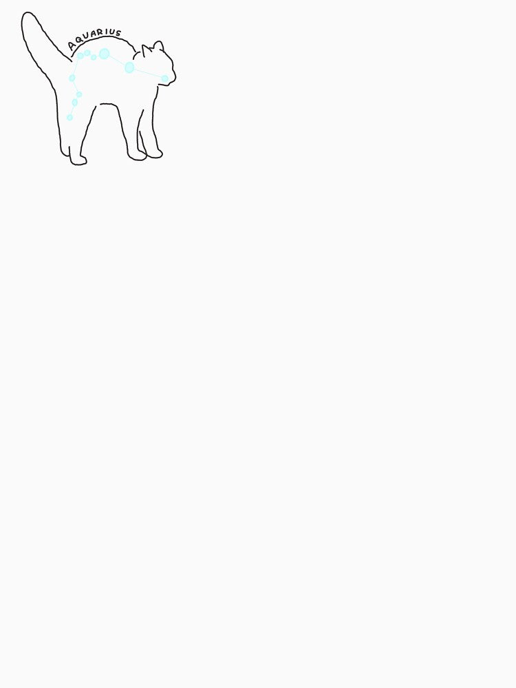 Aquarius Zodiac Cat – Minimalist Astrology Gift by MinimalMiau