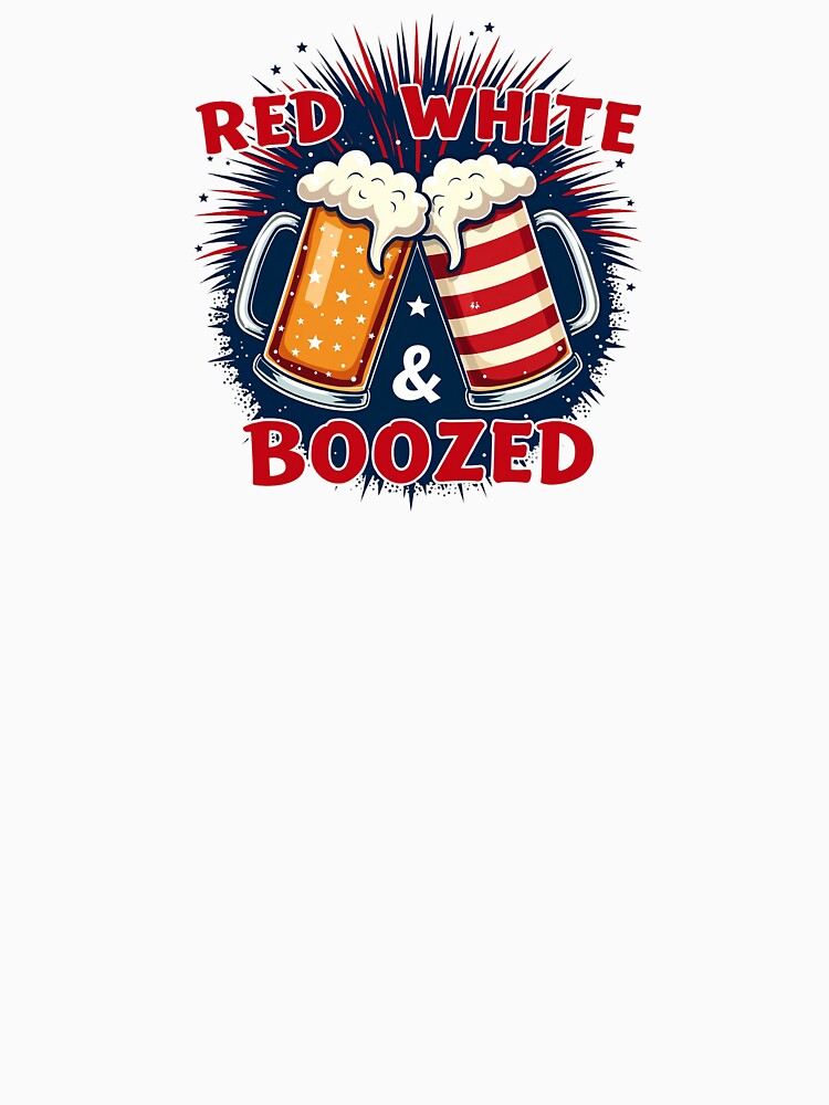 Funny 4th of July Drinking Shirt – Red White & Boozed Party Tee by SNW-Collective