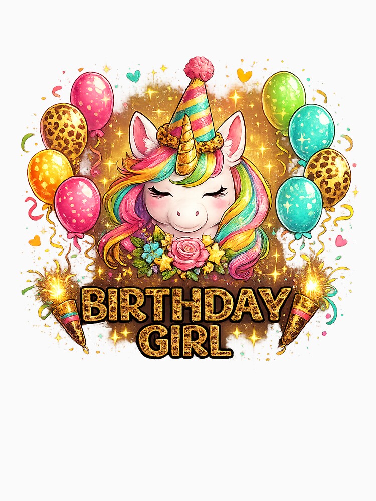 Unicorn Rainbow Birthday Girl Unicorn Birthday Party by QuiteOrbit