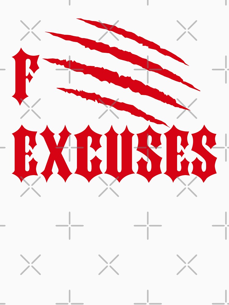 No Excuses F Excuses Fitness Sport Gym Workout Training Muscles by BEAST NYC