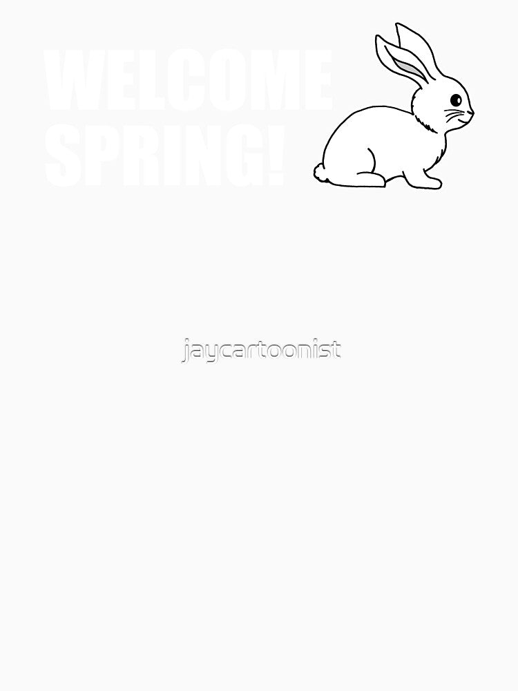 Welcome Spring Bunny Cartoon by jaycartoonist
