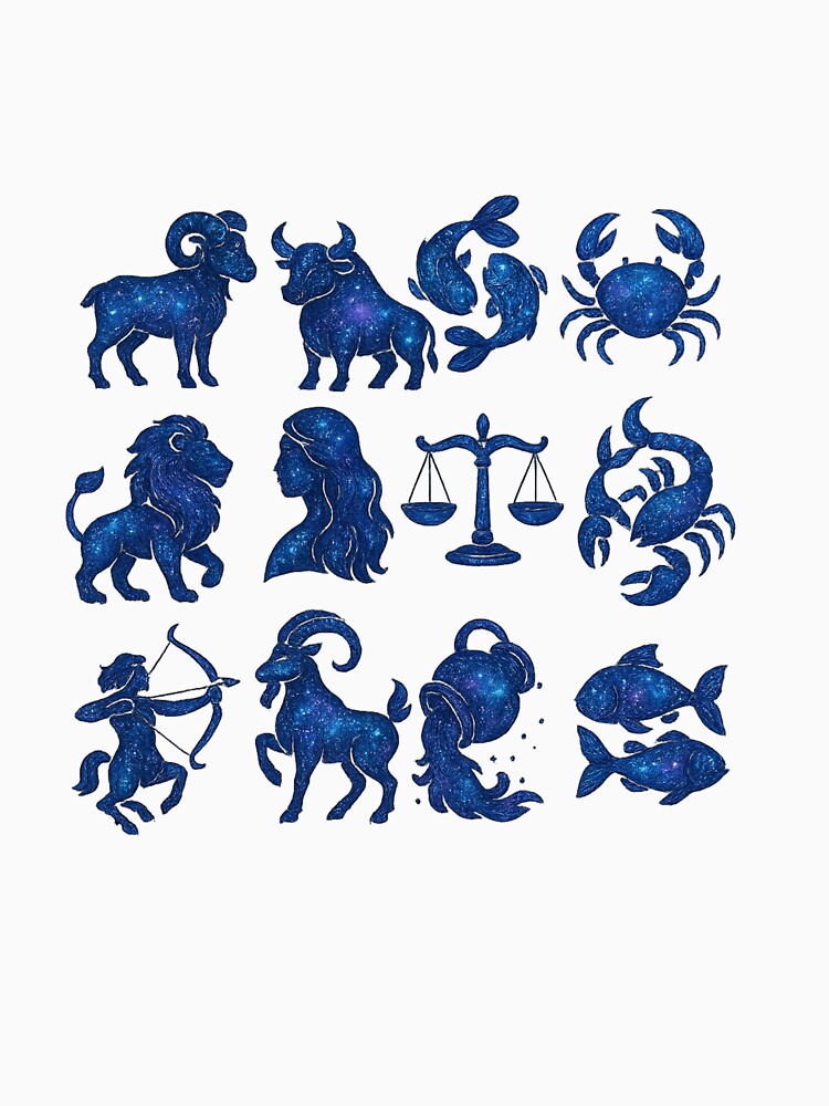 Cosmic Zodiac Animals – Celestial Astrology Animal Art in Vibrant Galaxy Colors by DJCApparel
