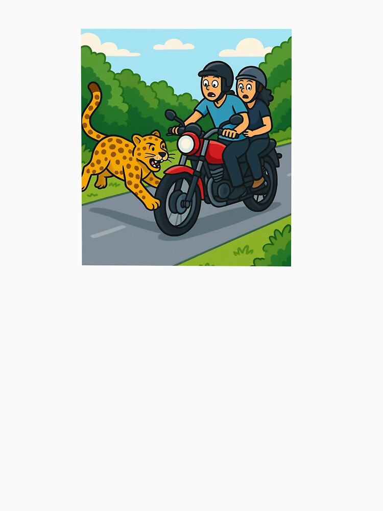 Leopard intercepts motorcycle by Lovedesigning25