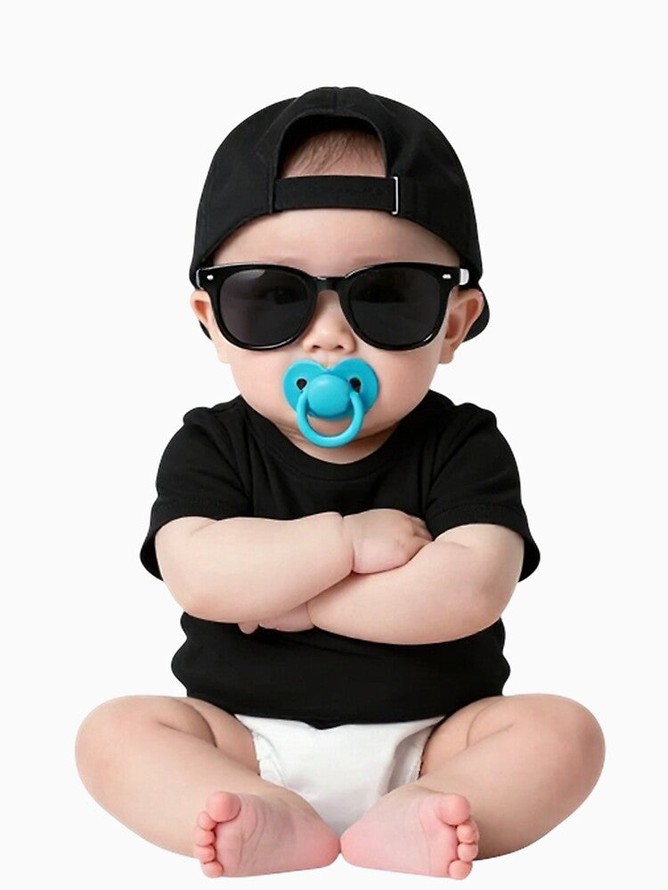 Cool Cartoon Baby – Confident Baby Character, Relaxed & Stylish Illustration by PixelVibe782