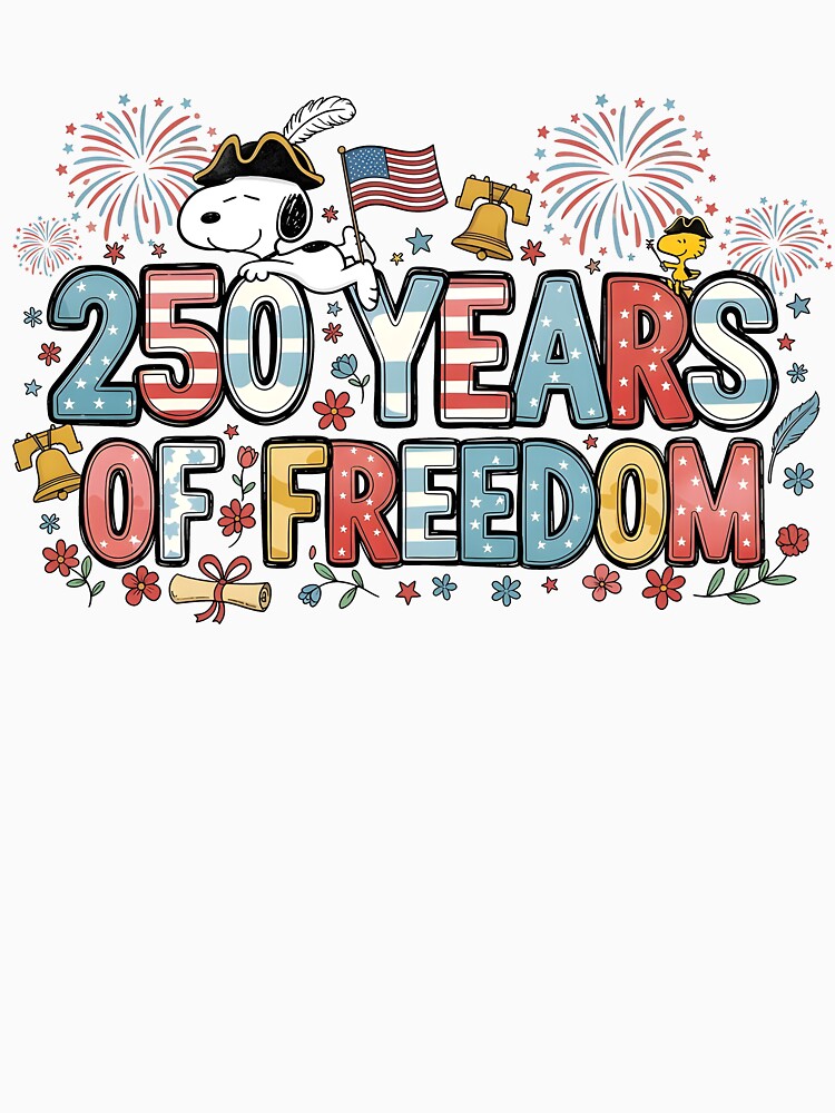 250 Years Of Freedom 4th of July Peanuts Independence Day by barrycantre11