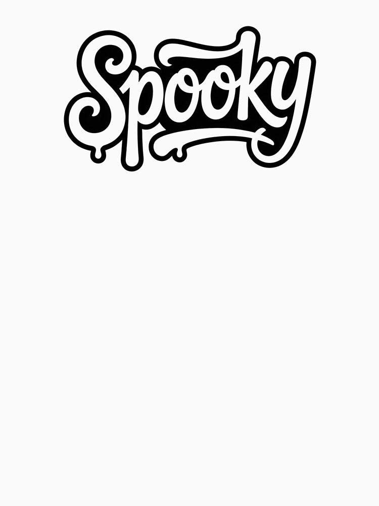Spooky – Bold Cursive Wordmark with Dripping Details by teevoxx