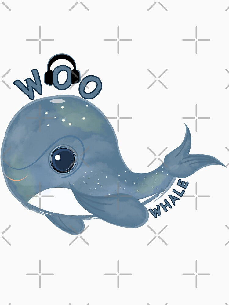 Blue Woo Whale Design by 5Petals