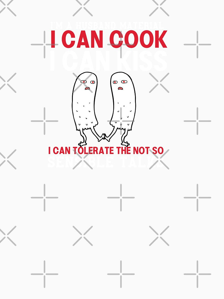 I'm a Husband Material Funny Husband Typography Quote by thedazzlingmonk