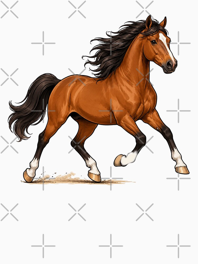 Trotting Horse by Myra365Art