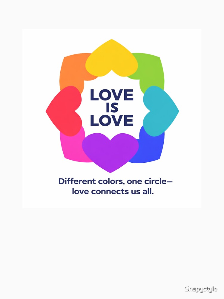 Love Is Love – Colorful Heart Circle Unity Illustration by Snapystyle