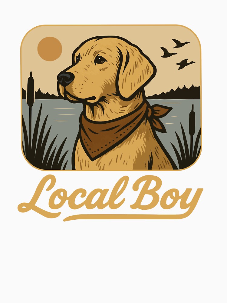 Local Boy Golden Retriever Labrador Hunting Dog Gold by Lichtisign