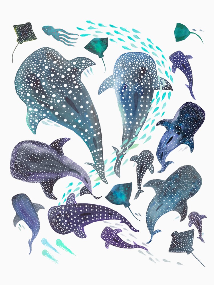 Whale Shark, Ray _amp_ Sea Creature Play Print by NouveauUShh