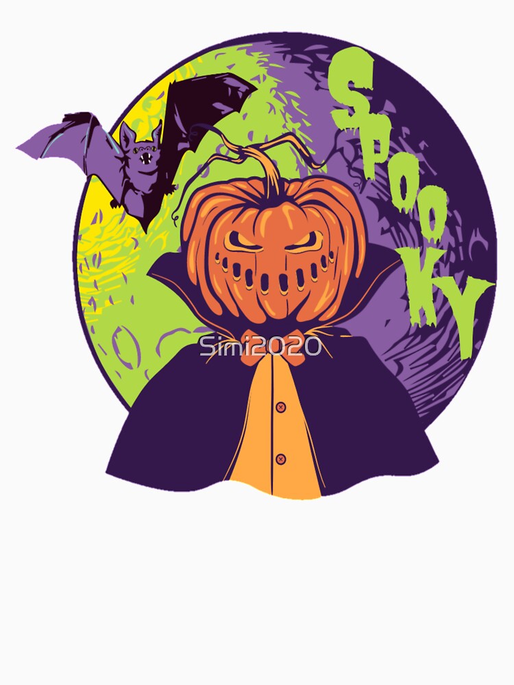 Spooky Pumpkin head Halloween design by Simi2020