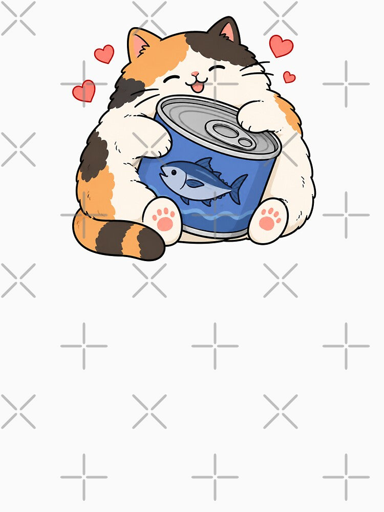 Cute Cat Hugging Tuna Can by MonkiFlipp