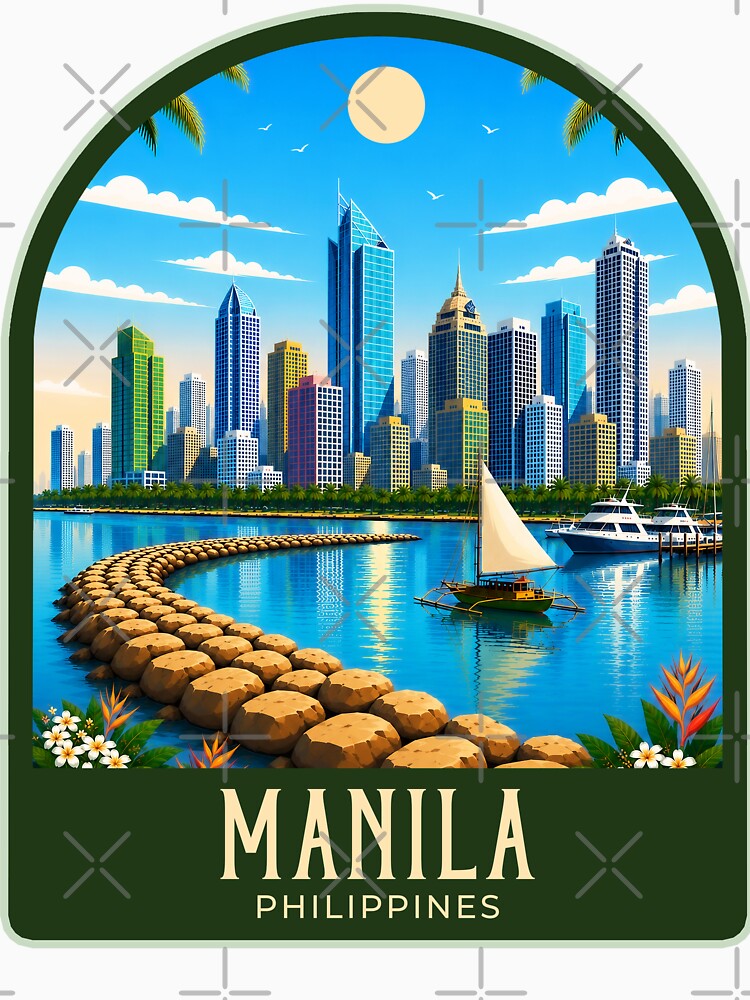 Manila Vintage Travel Illustration by HomeLivingCo
