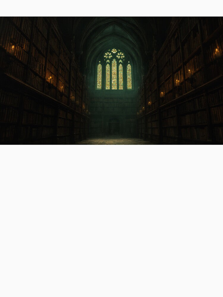 Moody Dark Academia Gothic Library Art by StudioForge
