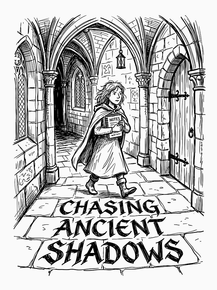 Cloister Walk Reverie - Dark Academia Girl by bapupa