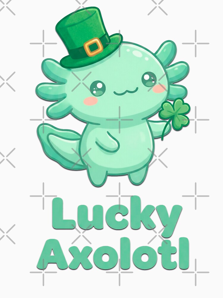 Lucky Axolotl St Patricks Day by Visual Dept.