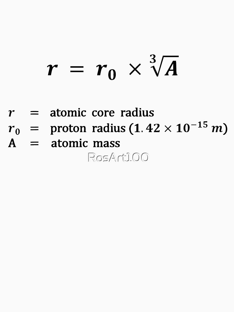 Formula, atomic core radius by RosArt100