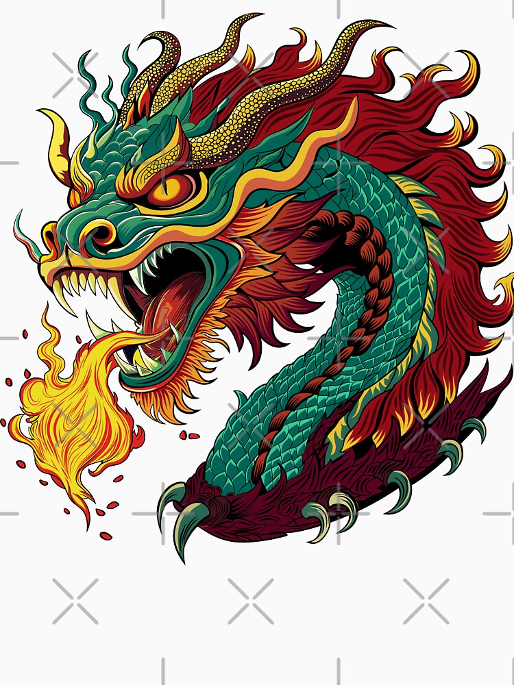 Japanese Fantasy Flame Fire Breathing Dragon by FemmePod