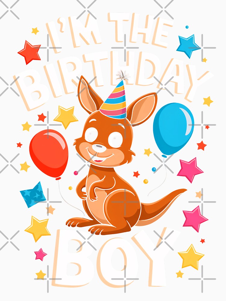 Funny Kangaroo Birthday Boy Bday Boys Girls Kids by rafaeltto