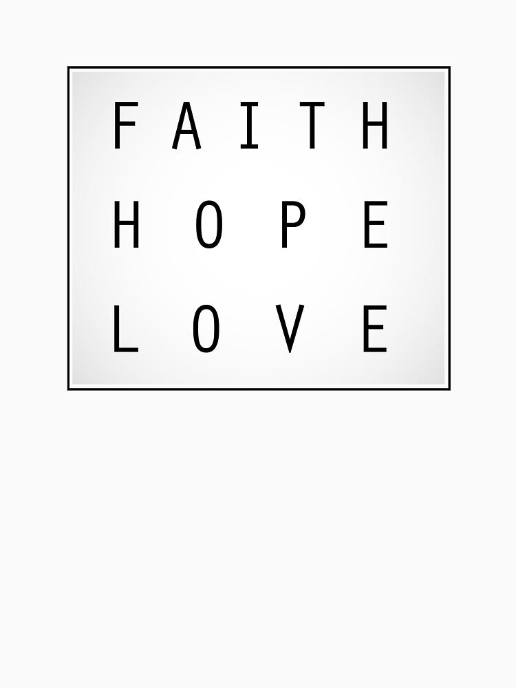 Faith Hope love typography design sticker by vikyky
