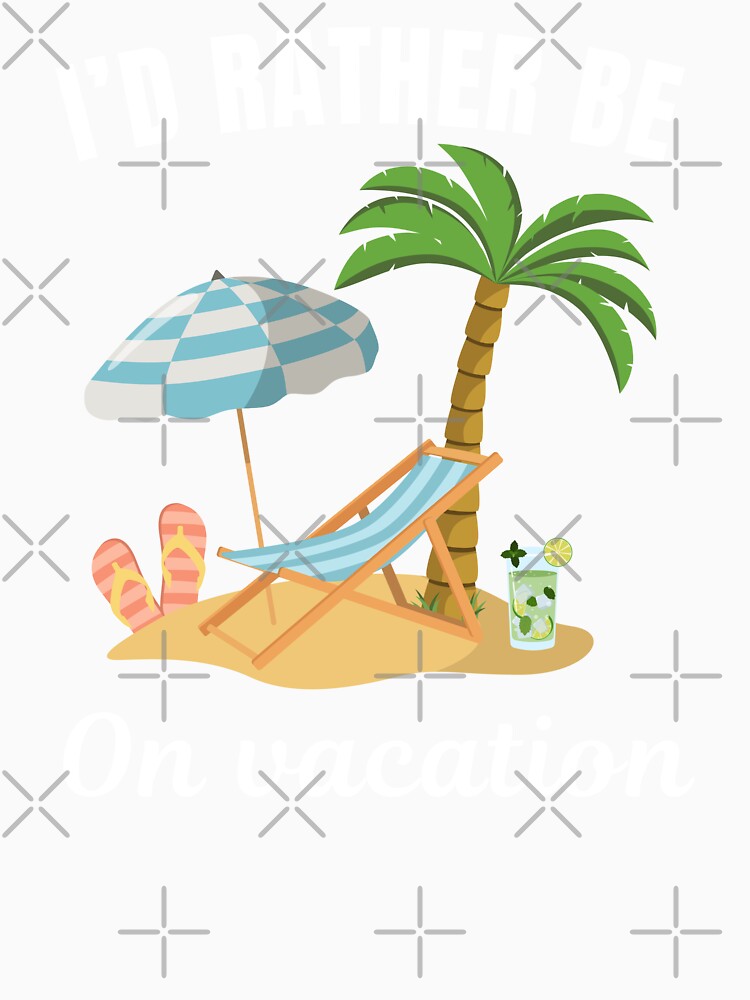 I'd rather be on vacation, funny beach goer and fan saying or quote by NBSStore