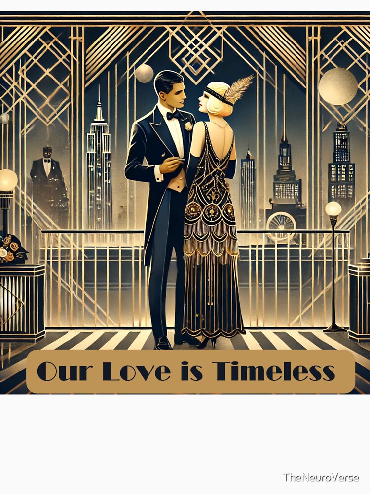 Our Love Is Endless – Art Deco Dancing Couple by TheNeuroVerse
