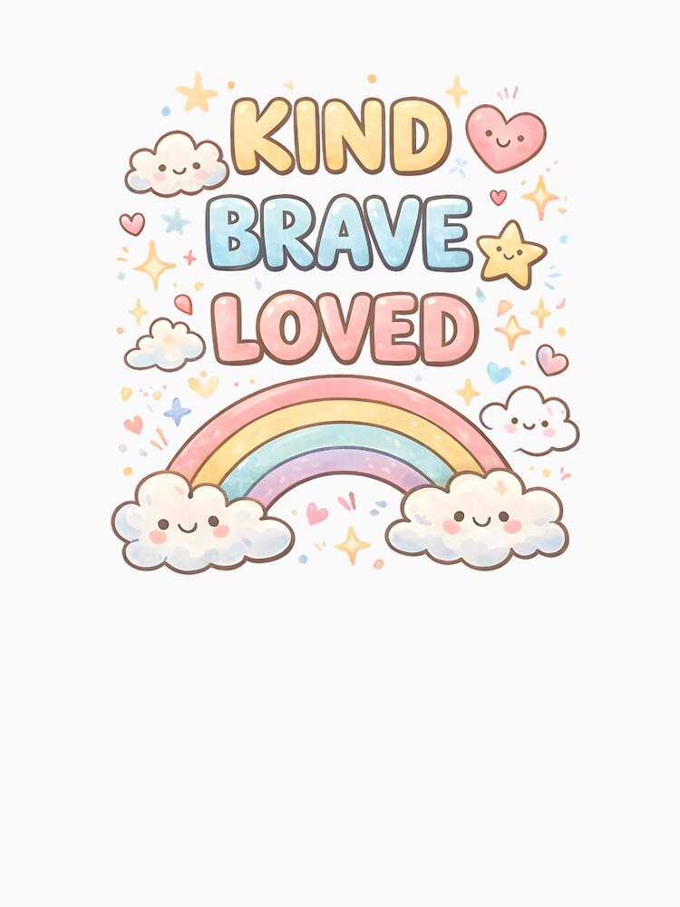 Kind Brave Loved Rainbow Kids Design by HeldInSilence