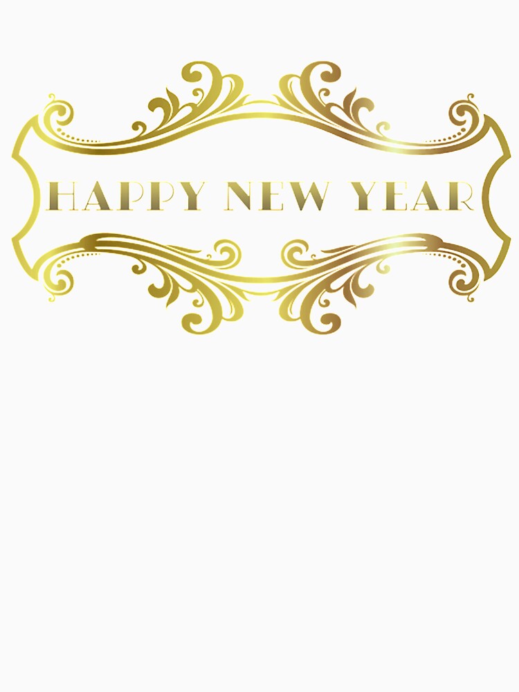 Happy New Year! Gold by Wannabe Art