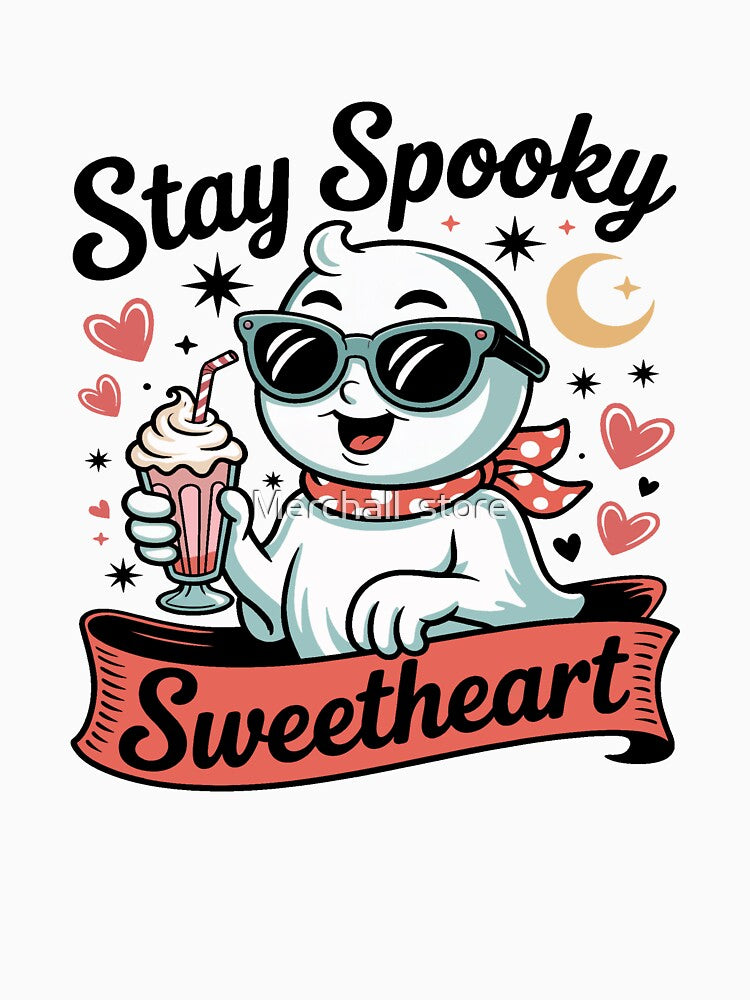 Stay Spooky Sweetheart Design , Spooky Season , Funny Halloween, Halloween shirt, Stay Spooky Halloween Skeleton by Merchall  store