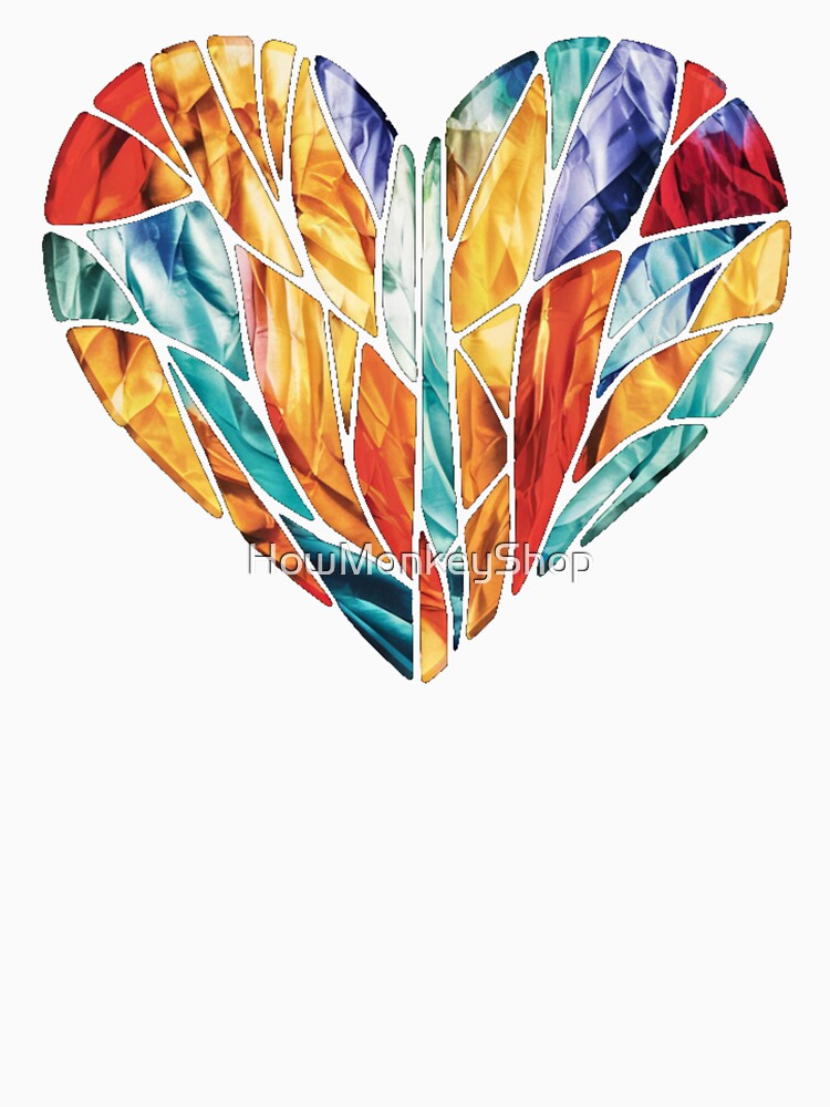 Spring Stained Glass Heart by HowMonkeyShop