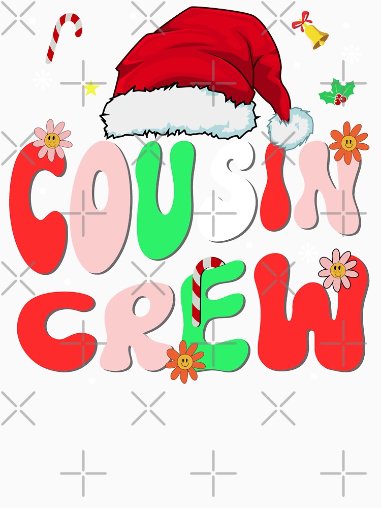 Cousin crew christmas shirt, matching Cousin squad christmas santa 2023 shirt by ZAIN JAMAL