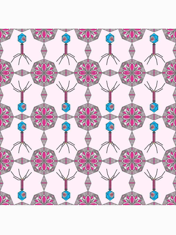 The Pink Viral Cell in Mandala Design Pattern by MyMemoriesArts