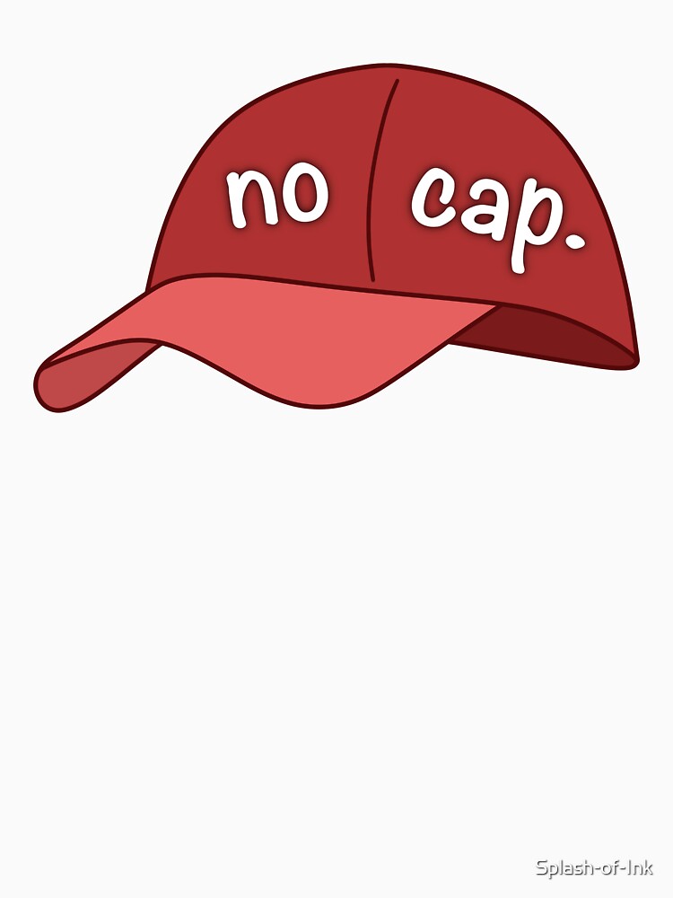 No Cap Gen Z Funny Slang Sticker Red No Outline by Splash-of-Ink