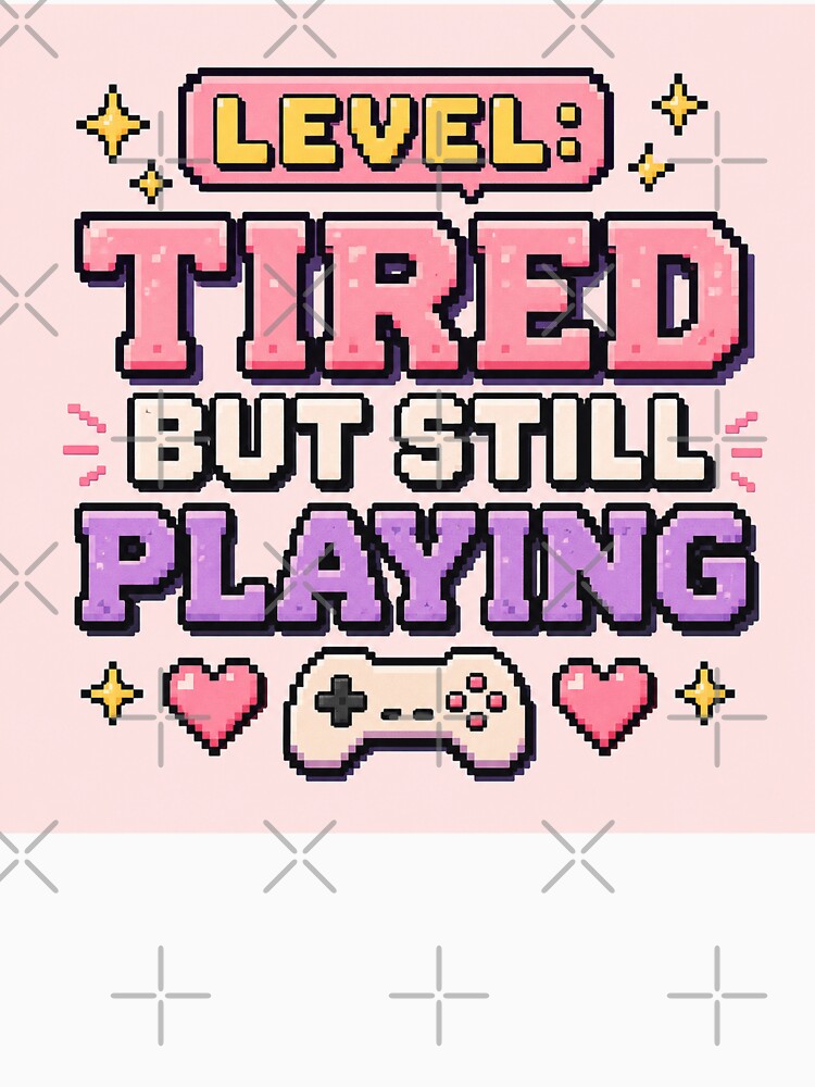 Level Tired But Still Playing Pixel Art by Loading Crush